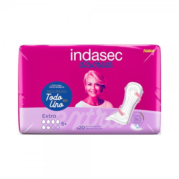 INDASEC DISCREET EXTRA ABSO INC LEVE 20 UNI 4,5GOTAS