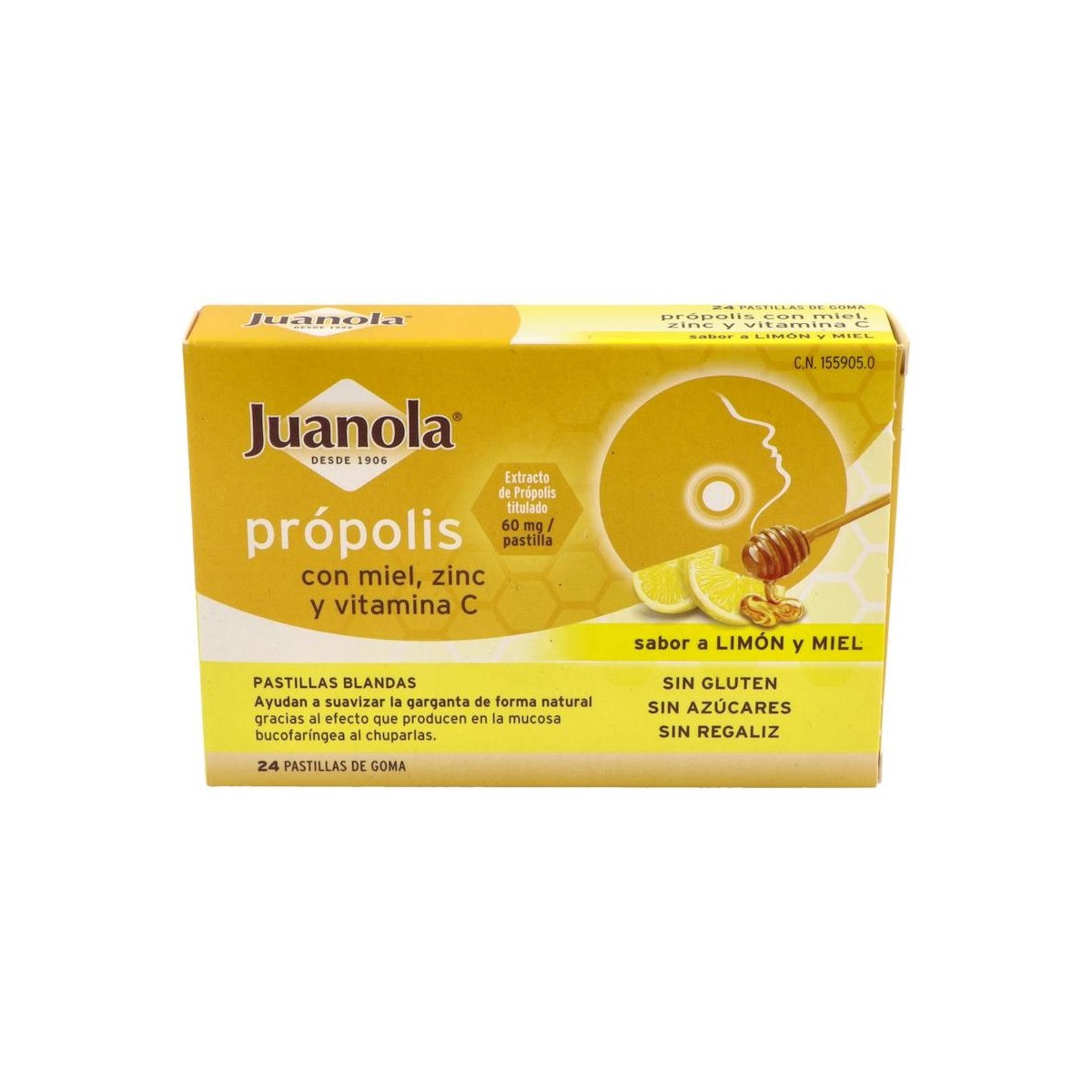 Past Juanola Propolis Miel Zinc Vit C 24 Past