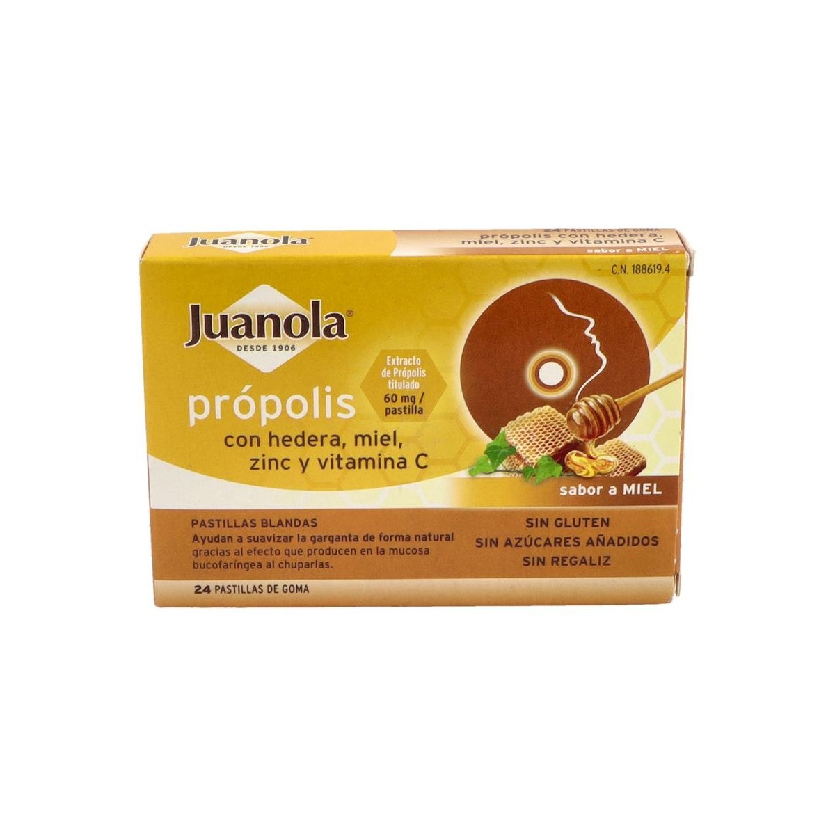 Past Juanola Propolis Hiedra Miel 48 Gr