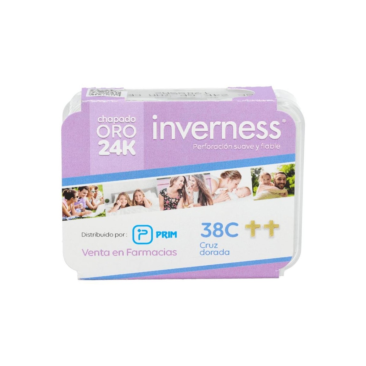 Pendiente Prim Inv 38C 24K-Cruz Dorada 2 U