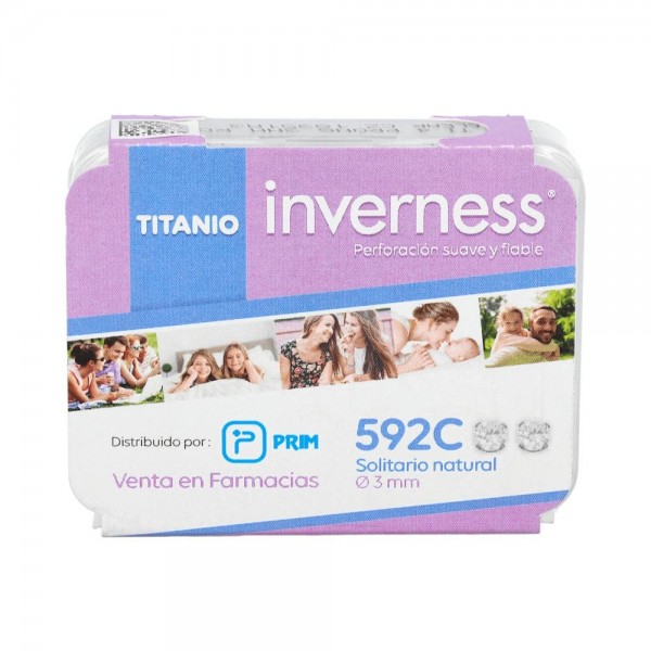 Pendiente Prim Inv 592C Tit-Solit Nat 3 Mm 2 U