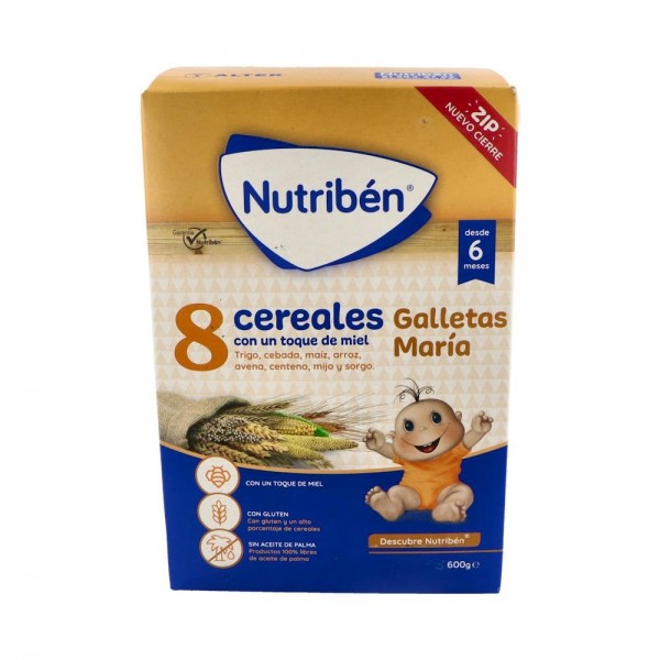Nutriben 8 Cereales Miel Galletas Maria 600 G