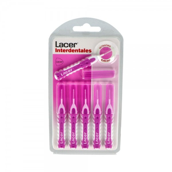 CEPILLO INTERDENTAL LACER ULTRAFINO RECTO ROSA 6 U