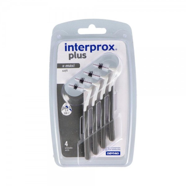 CEPILLO INTERDENTAL INTERPROX 2G X- PLUS MAXI ANGU NEGRO 4 U