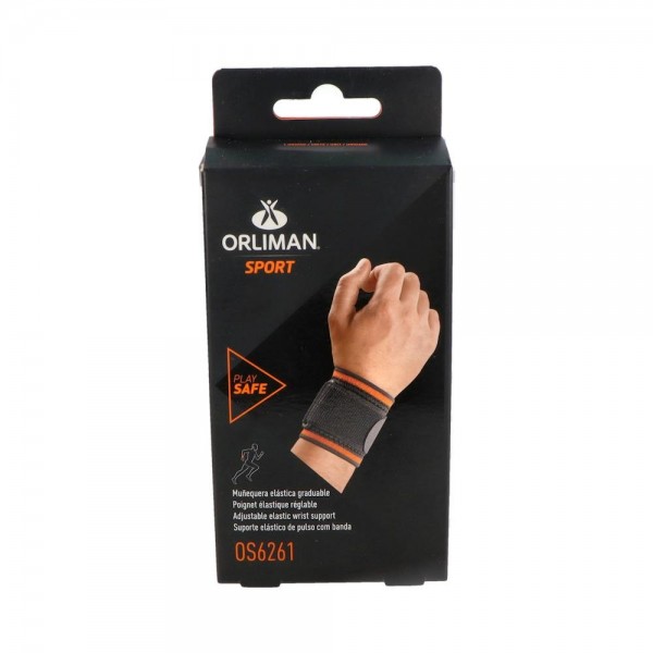 Muñequera Orliman Sport Elast Velcro Amb T/U Gris Os6261
