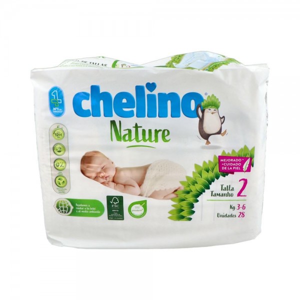 Pañal Inf Chelino Nature T/2 3-6 Kg 28 Un