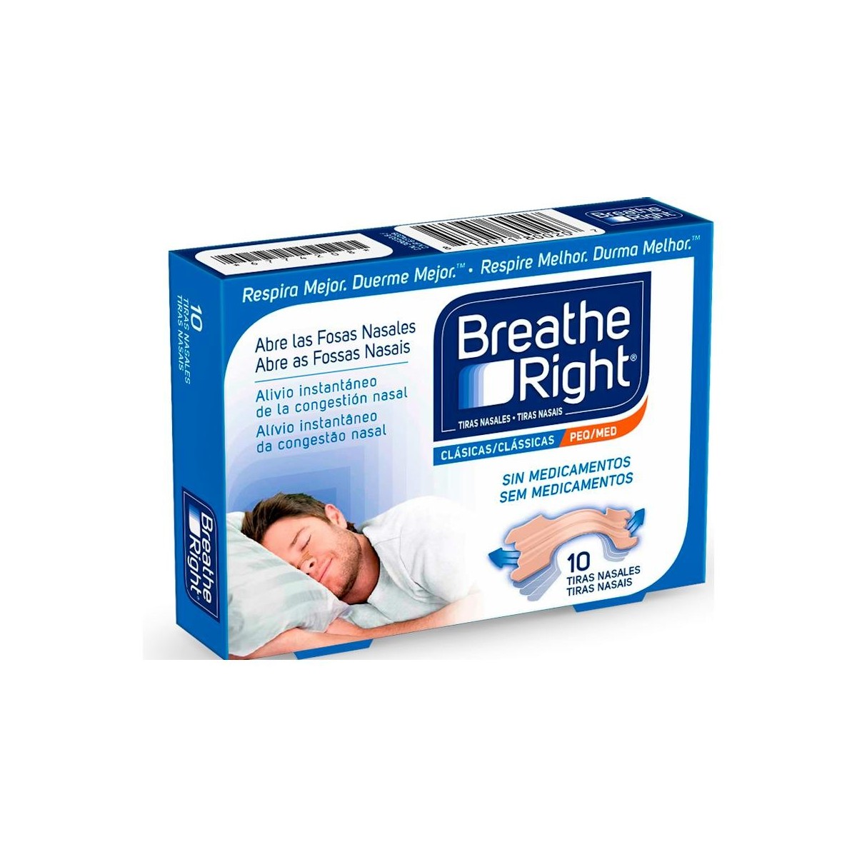 BREATHE RIGHT TIRAS NASAL PEQ 10 U CLASICAS