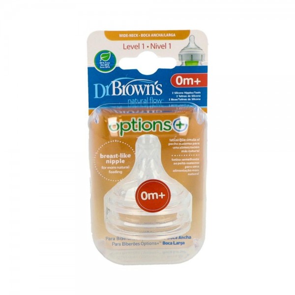 Tetina Dr Brown'S Options B/Ancha Sili Redon R-N N1 +0 M...