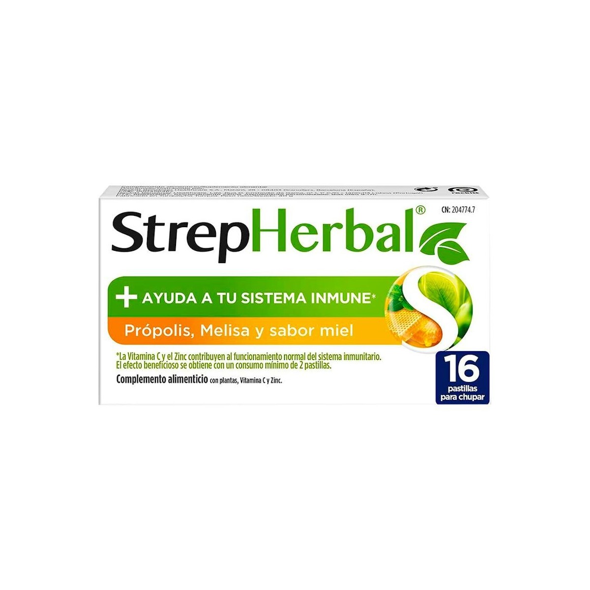 Strepherbal Propolis, Melisa Sabor Miel 16...