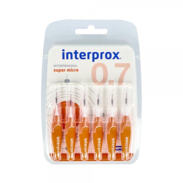 CEPILLO INTERDENTAL INTERPROX 4G SUP-MICRO RECTO NARANJA 6 U
